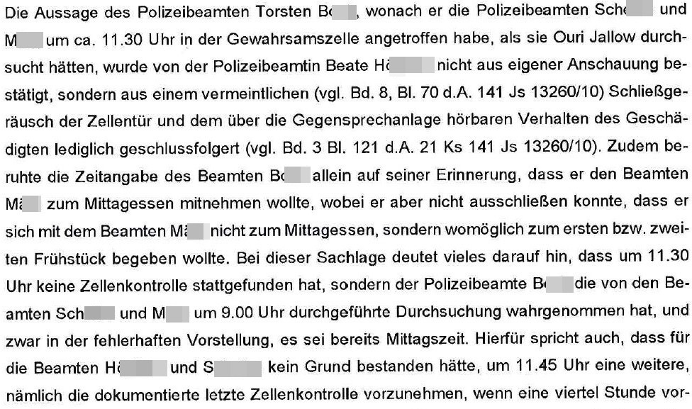 Todesfall Oury Jalloh: Wie staatliche Stellen einen mutmaßlichen Mord vertuschen