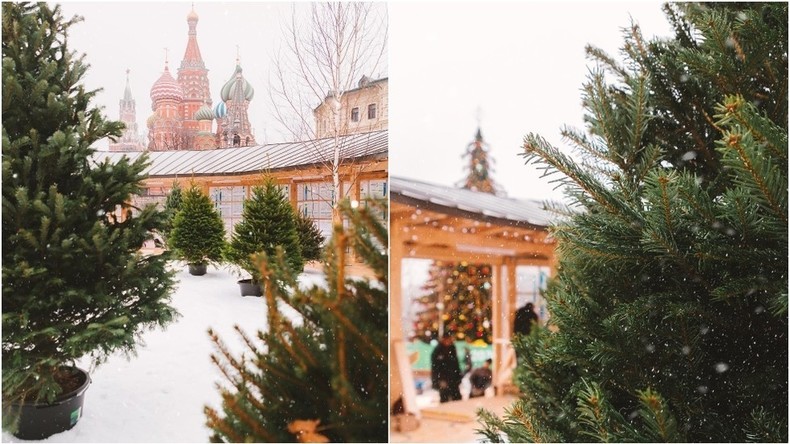 Kunstschnee und Weihnachtsbäume in Töpfen: Habt ihr euch Winter in Moskau so vorgestellt?