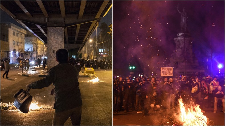 Die schiefe Optik westlicher Medien bei den Protesten im Iran und in Frankreich
