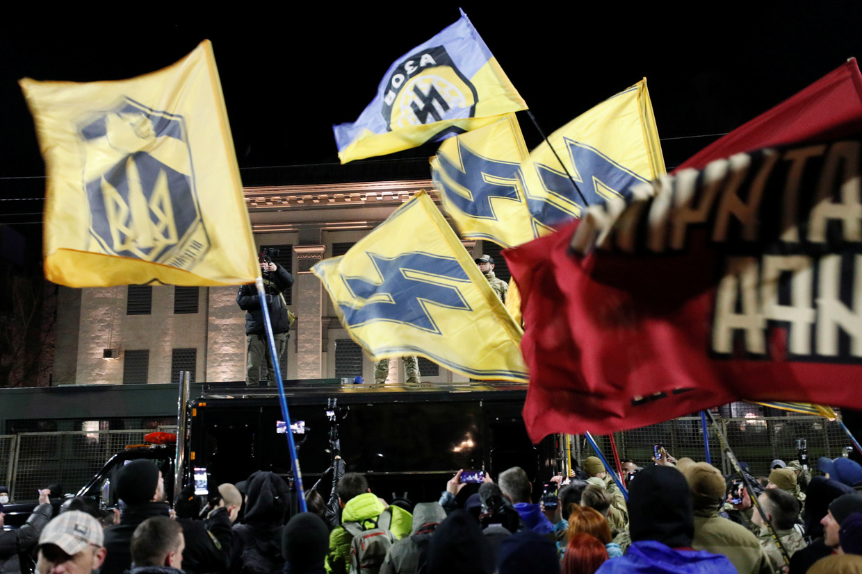 "Marsch der Patrioten" in Kiew: Drohungen, die russische Botschaft zu stürmen