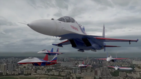 Russland: Paradeflüge und großes Feuerwerk anlässlich des 75. Jahrestages des Sieges in Moskau
