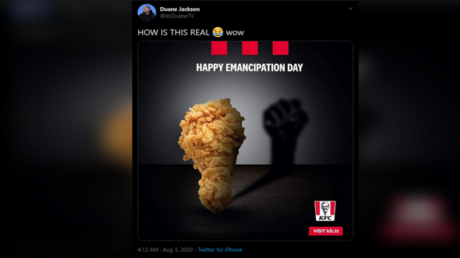 KFC-Werbung zum Emanzipationstag auf Trinidad und Tobago empört BLM-Bewegung