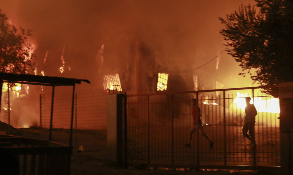 Griechenland: Flüchtlingslager Moria in Flammen
