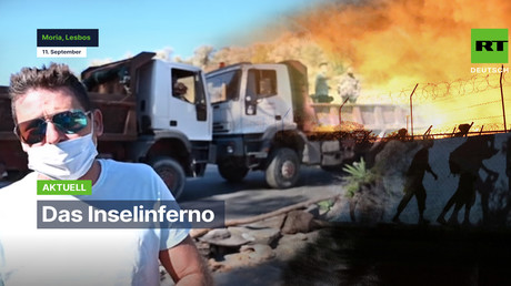 Inselbewohner wollen Wiederaufbau vom Flüchtlingscamp Moria stoppen (Video)