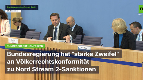 Bundesregierung hat "starke Zweifel" an Völkerrechtskonformität von Sanktionen gegen Nord Stream 2