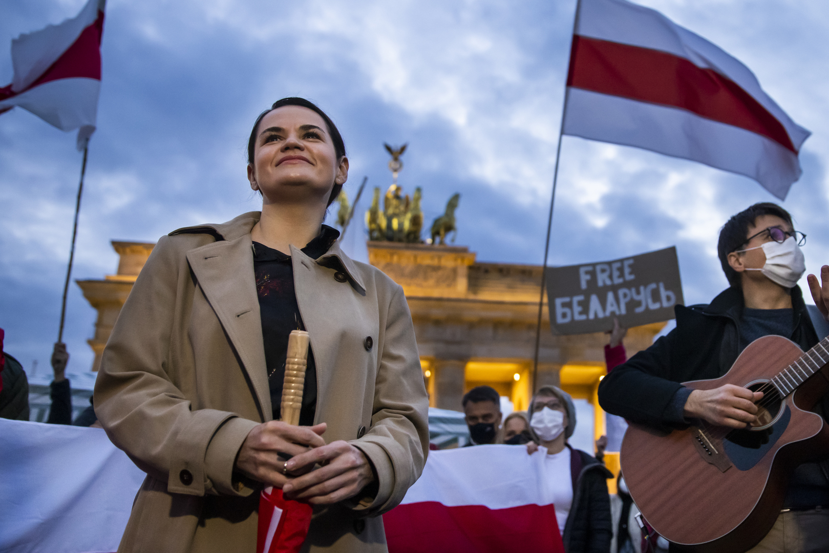 "Wir müssen Brandmauer gegen Russland errichten": Tichanowskaja-Besuch in Berlin