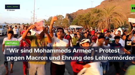 "Wir sind Mohammeds Armee" – Protest gegen Macron und Ehrung des Lehrermörders