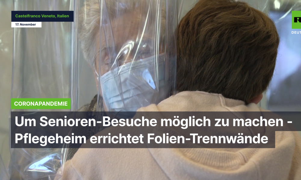 Um Senioren-Besuche möglich zu machen: Pflegeheim errichtet Folien-Trennwände