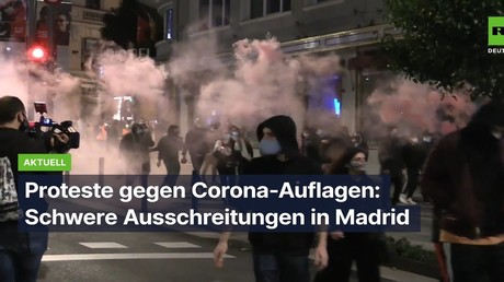 Proteste gegen Corona-Auflagen: Schwere Ausschreitungen in Madrid