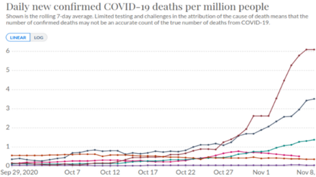 Laut Statistik: Länder mit Lockdown haben höhere Sterberate