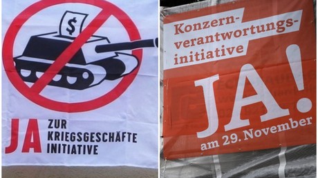 "Verantwortliche Konzerne" und "keine Kriegsgeschäfte" – Schweiz vor wegweisenden Volksabstimmungen
