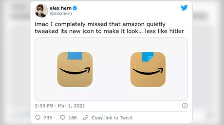 Grinsender Hitler? – Amazon überarbeitet neues App-Logo