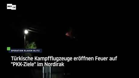 Türkische Kampfflugzeuge eröffnen Feuer auf "PKK-Ziele" im Nordirak