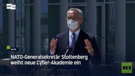 NATO-Generalsekretأ¤r Stoltenberg weiht neue Cyber-Akademie ein