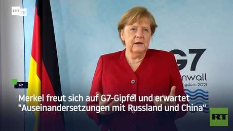 Merkel freut sich auf G7-Gipfel und erwartet "Auseinandersetzungen mit Russland und China"