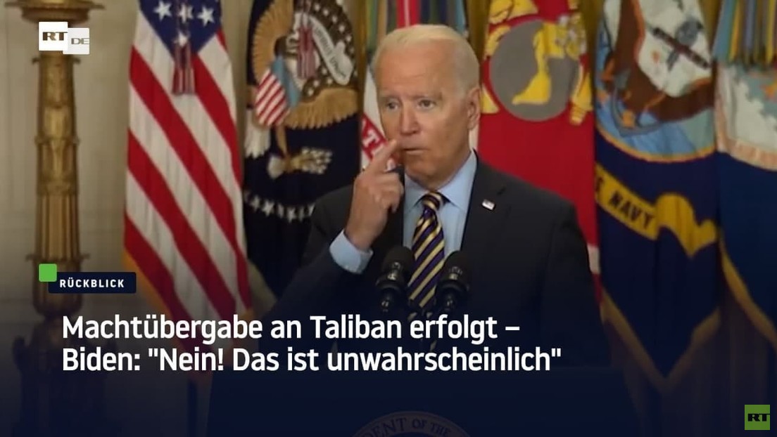 Machtübergabe an Taliban – Biden: "Nein! Das ist unwahrscheinlich"