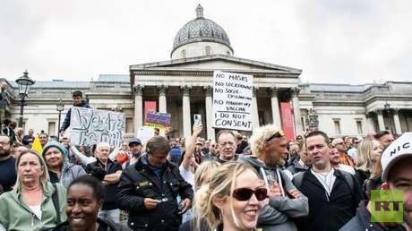 LIVE aus London: Protest gegen Corona-Politik und Pflichtimpfungen