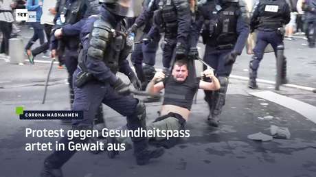 Gewalt bei Protesten gegen Gesundheitspass in Paris