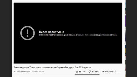 Parlamentswahl in Russland: YouTube sperrt Protestwahlvideo von Alexei Nawalnys Team