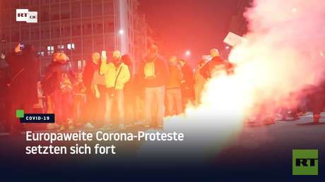 Europaweite Proteste gegen Corona-Maßnahmen setzen sich fort