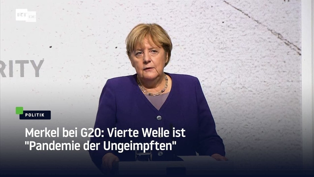 Merkel bei G20: Vierte Welle ist "Pandemie der Ungeimpften"