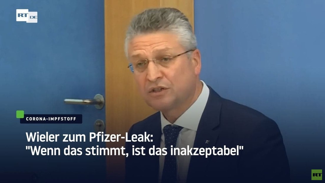 RKI-Chef Wieler zu Pfizer-Leak: "Wenn das stimmt, ist das inakzeptabel"