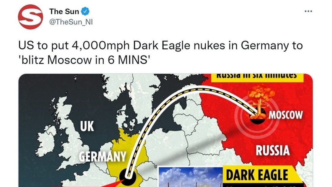 Britische Zeitung berichtet über US-Hyperschallraketen in Deutschland und zeigt Atompilz über Moskau