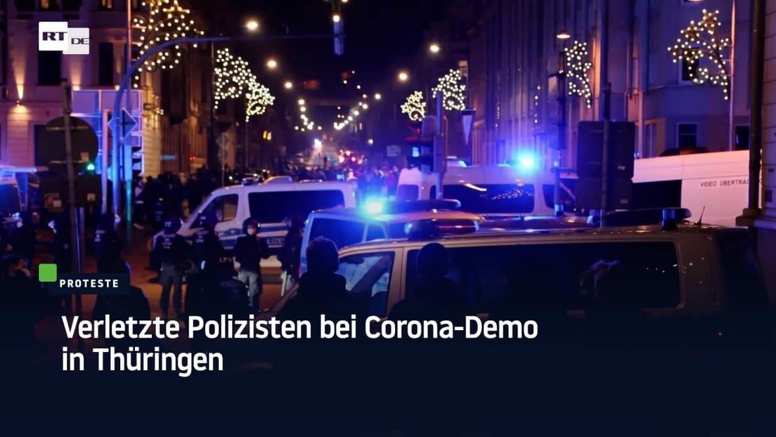 14 verletzte Polizisten bei Demo gegen Corona-Maßnahmen in Thüringen