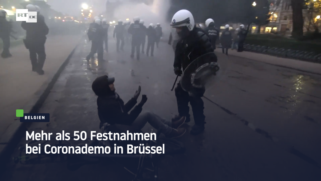 Mehr als 50 Festnahmen bei Coronademo in Brüssel