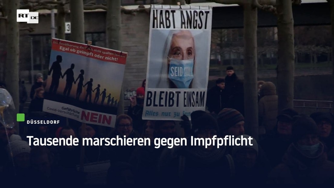 Düsseldorf: Tausende marschieren gegen Impfpflicht