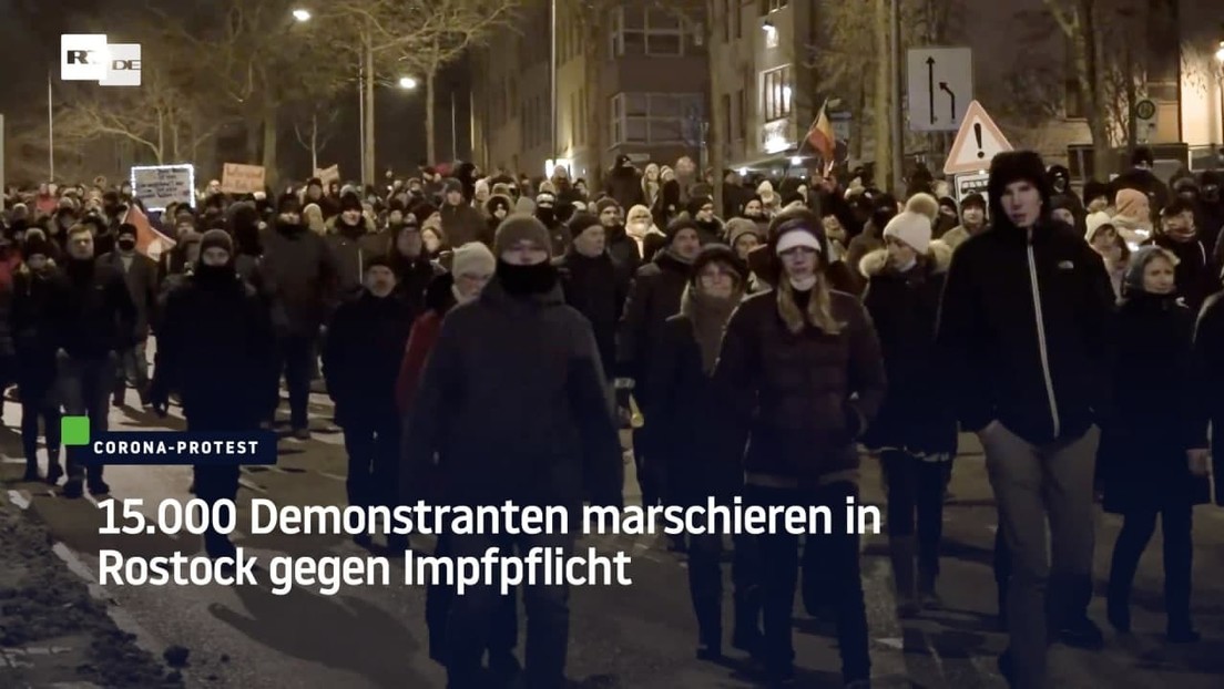 15.000 Demonstranten marschieren in Rostock gegen Impfpflicht