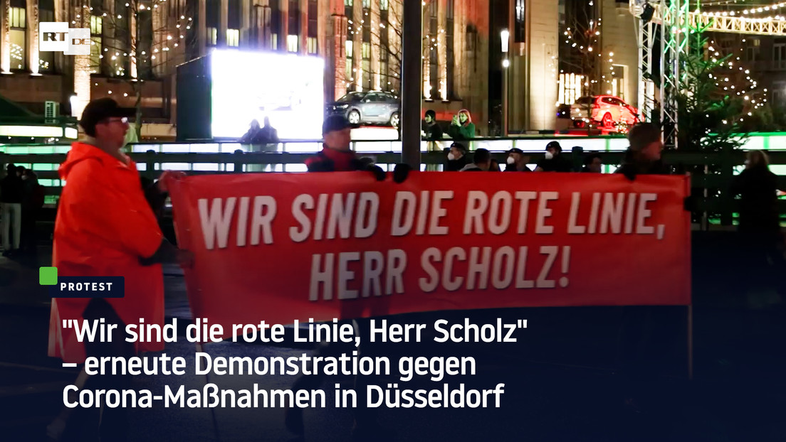 "Wir sind die rote Linie, Herr Scholz"– erneute Demonstration gegen Corona-Maßnahmen in Düsseldorf