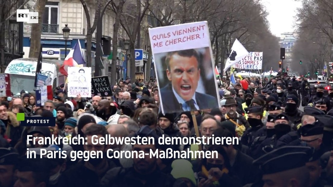 Frankreich: Gelbwesten demonstrieren in Paris gegen Corona-Maßnahmen