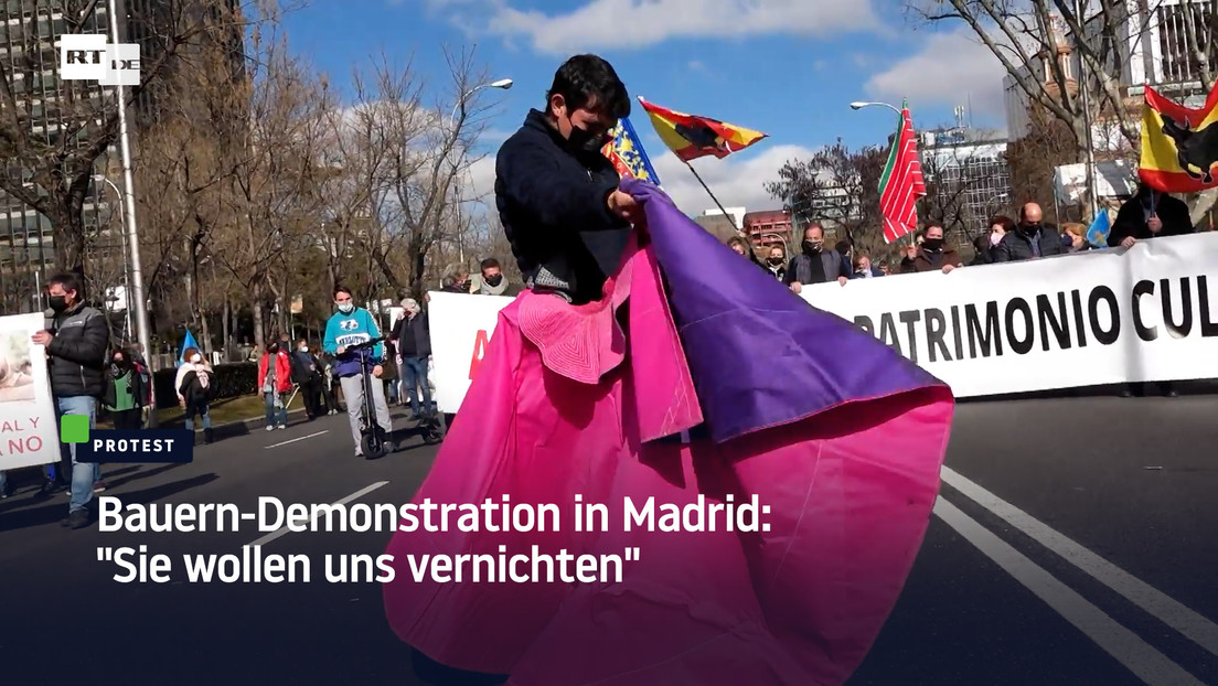 Bauern-Demonstration in Madrid: "Sie wollen uns vernichten"