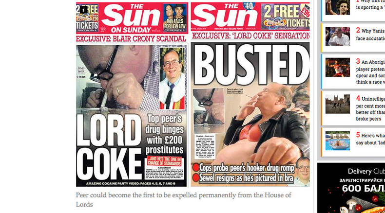 Drugs & hooker video forces House of Lords dep. speaker to resign