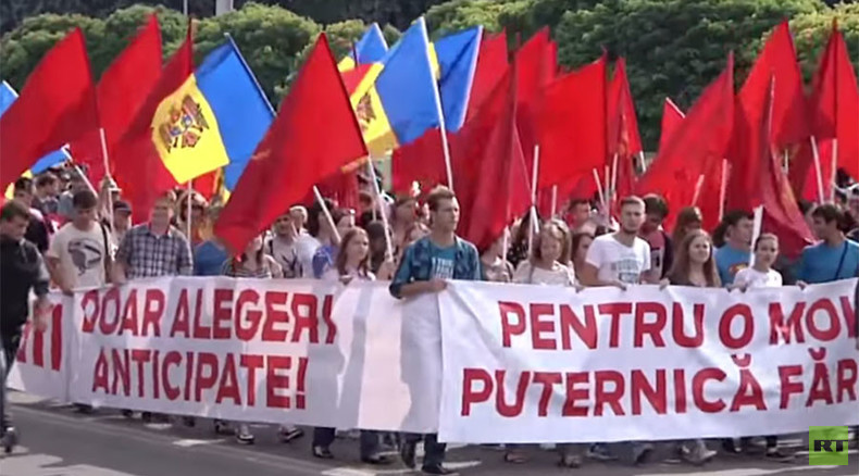 Tens of thousands protest in Moldova demanding govt resignation, early elections (PHOTOS,VIDEO)