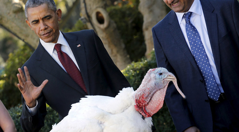 Obama omits ‘Jihad’ from name of turkey firm boss at Thanksgiving ceremony 