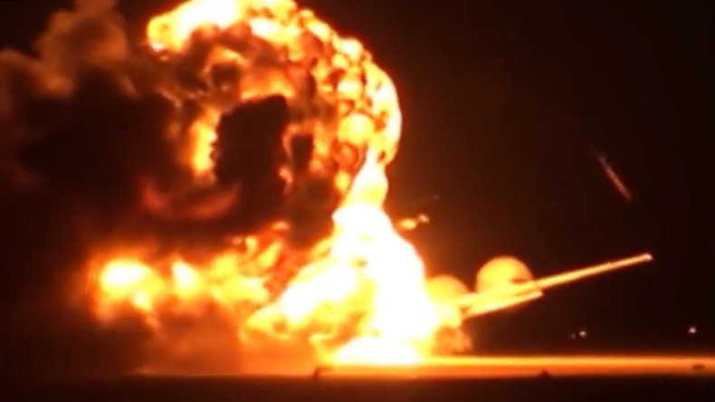Russian Tu-95 'Bear' strategic bomber explodes on runway (VIDEO)