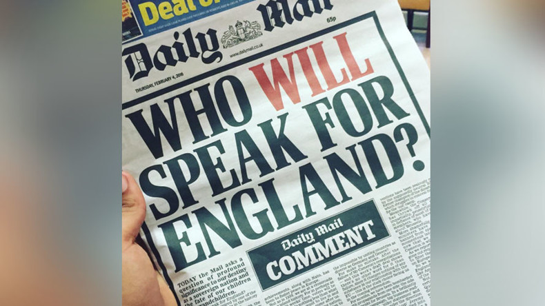 #WhoWillSpeakForEngland? Twitter offers witty replies to Daily Mail