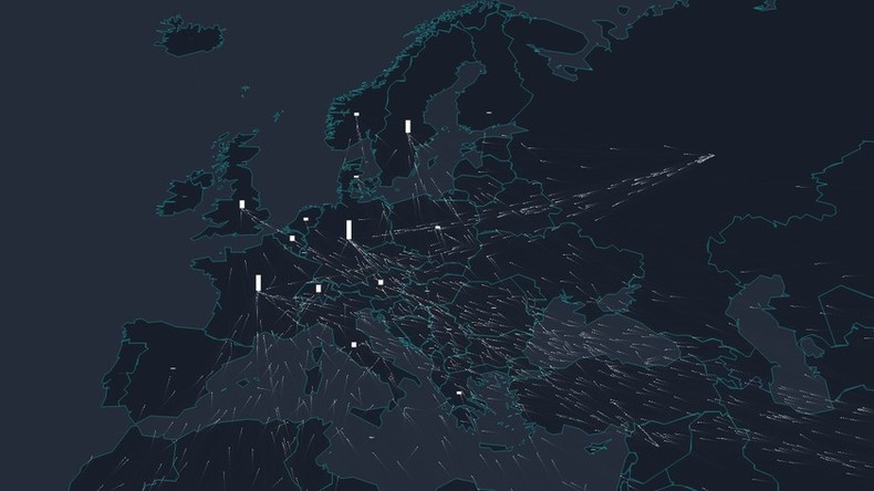 Striking new visualization of Europe's refugee crisis