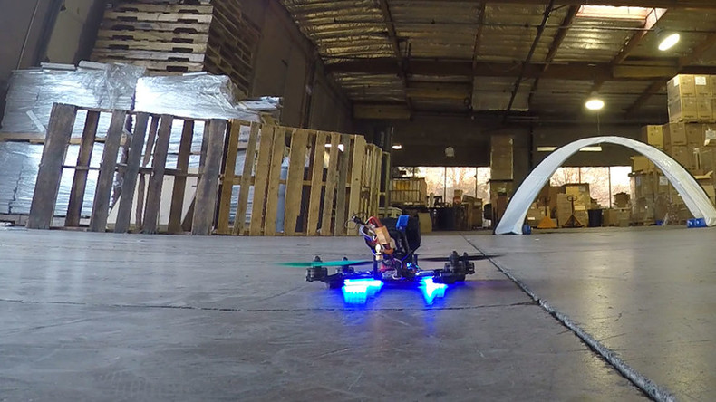 Fast and furious: Warehouse drone racing brings sci-fi sport to life (VIDEO)