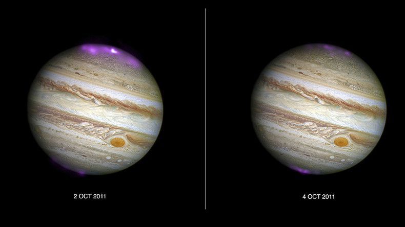 Jupiter dazzles with ‘Northern Lights’ after solar storms (PICTURES)