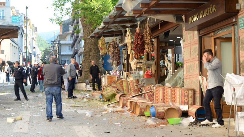 Moment of suicide blast that killed 1, injured 13 in Turkey’s Bursa caught on video