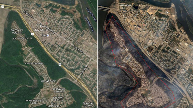 Before & After: Satellite images show wildfire devastation wreaked on Fort McMurray (PHOTOS)