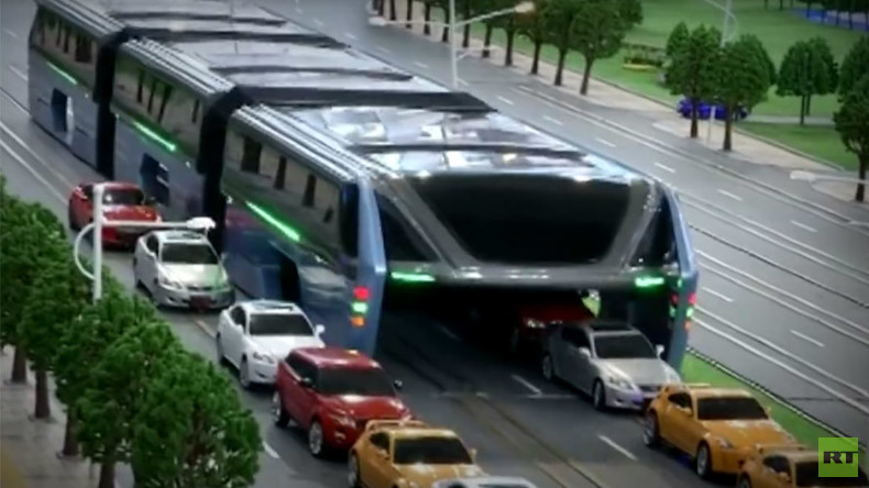 The future of transport? From China’s traffic-busting ‘uber-bus’ to flying cars (VIDEOS)