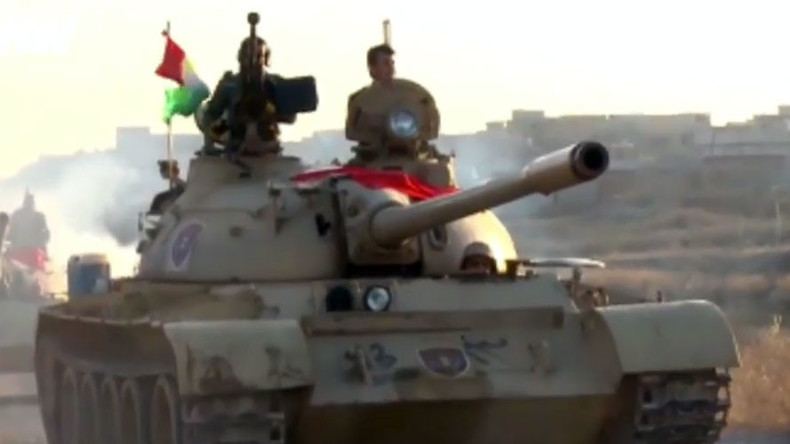 Kurdish forces equipped with T-55 tanks launch ISIS offensive (VIDEO) 