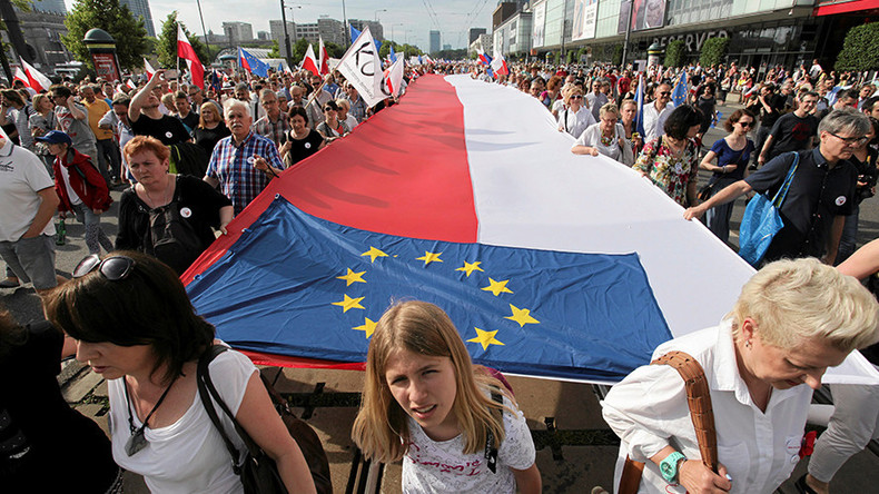 1,000s join anti-government march led by former presidents in Poland