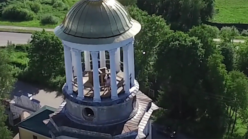 Busted Сouple Caught Having Sex In Monastery Church Tower Drone Video — Rt Viral