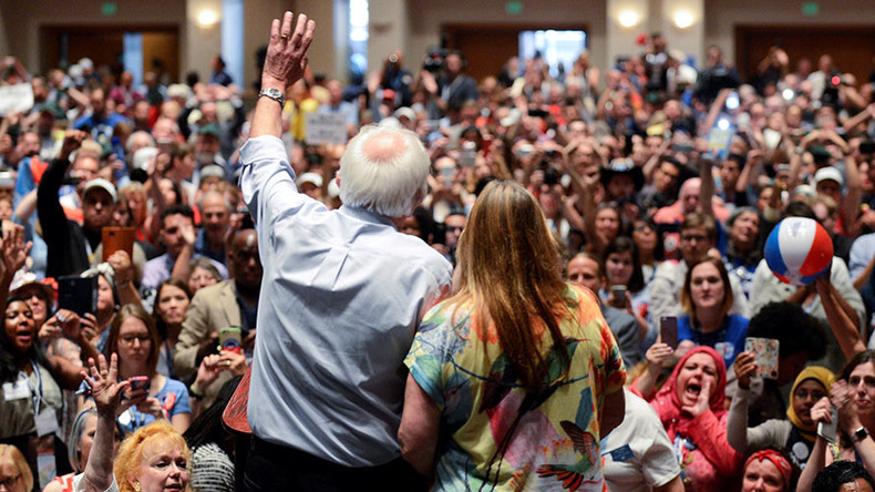 Sanders’ wife caught on mic commenting on his nomination