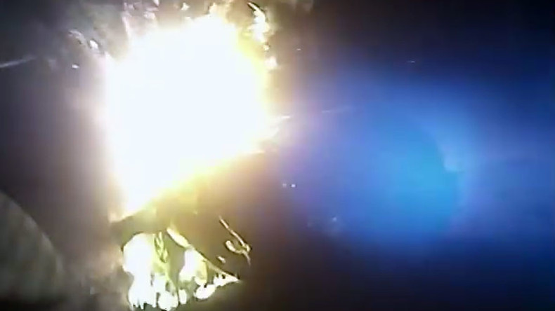 Shocking bodycam footage shows cop pull passenger from car inferno (VIDEO)
